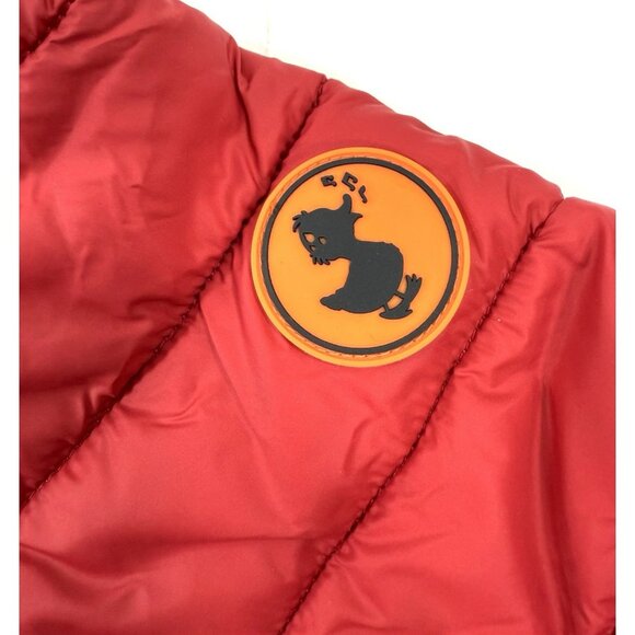 Save The Duck Jacket Womens Size Large Red Ultra Light Plumtech Hood Puffer - Picture 6 of 13